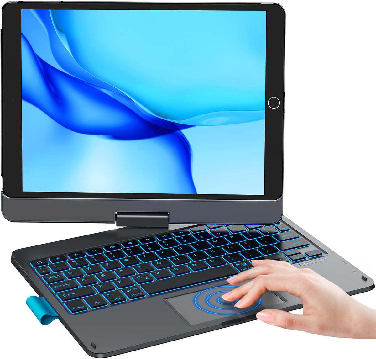 Black Slim Wireless Keyboard Case with Folio Hard Back Cover N70925