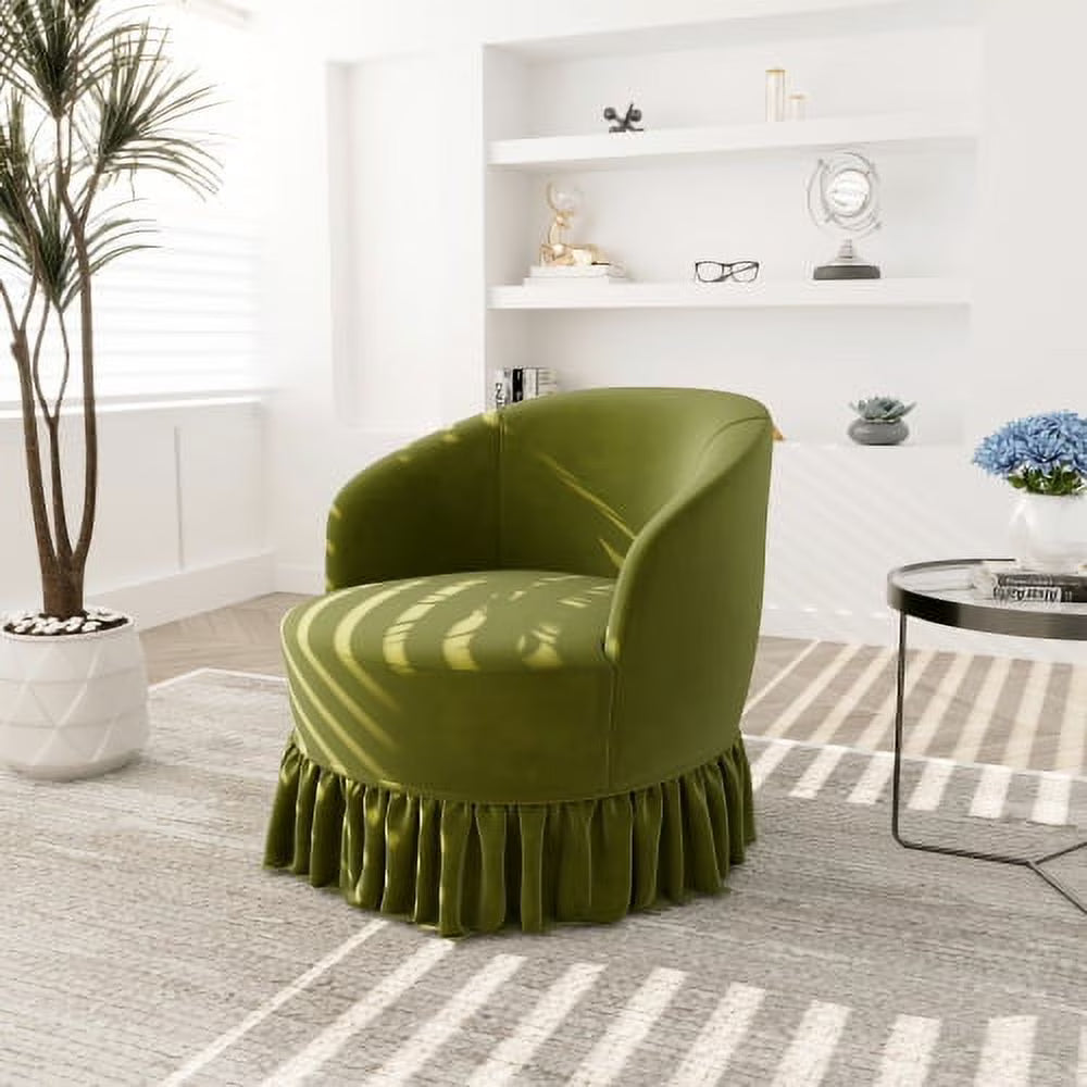 Olive Swivel Barrel Chair Z731