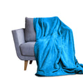 Blue Plush Microfiber Throw Blanket L61795