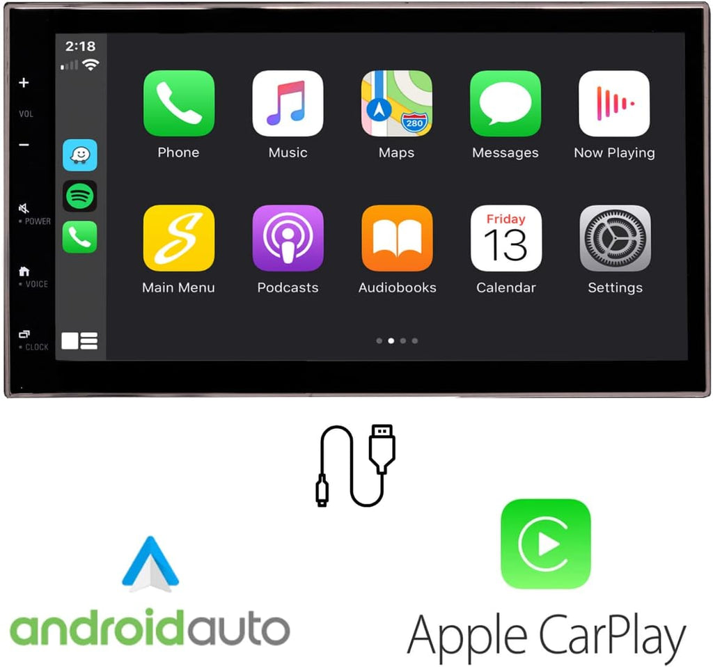 Double Din Radio Kit with Touchscreen Radio, Dash Kit, Camera Input and Antenna Adapter O3812