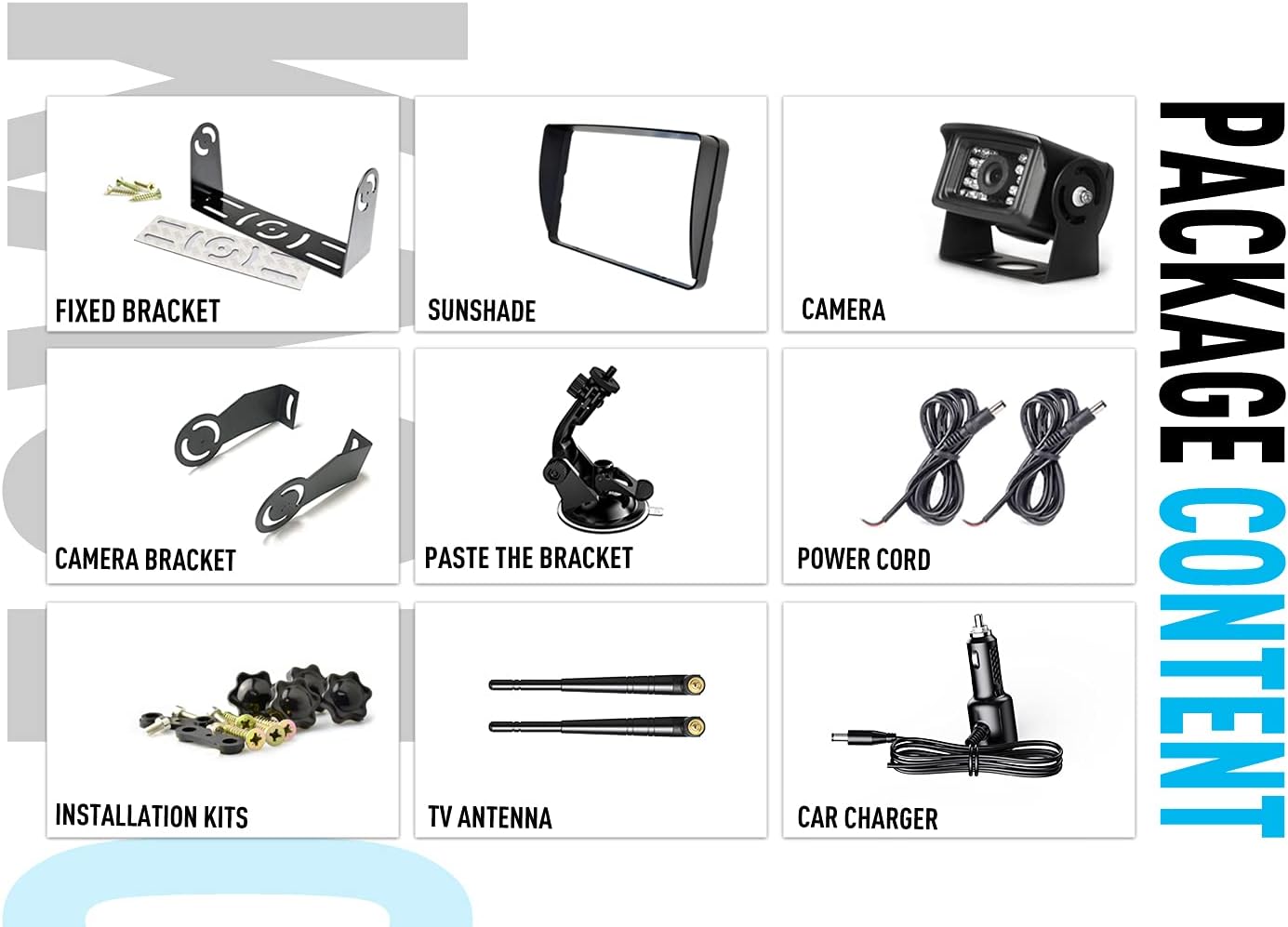 HD Wired Backup Camera System Kit with 7" LCD Monitor H877