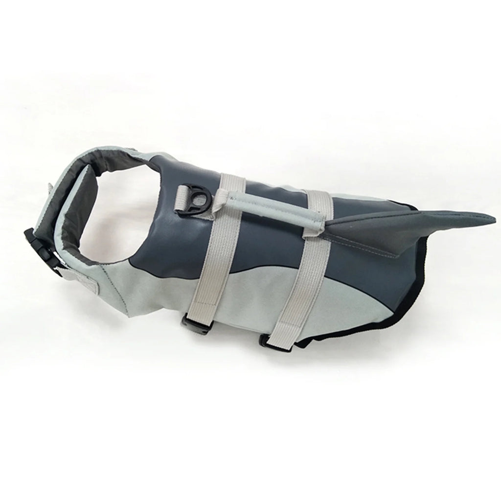 Dog Pet Shark Swimsuit Vest Safety Wear I78887