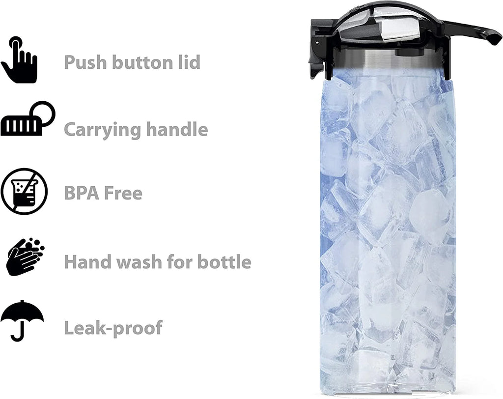 27oz Minecraft Stainless Steel Water Bottle with Flip-up Straw Spout and Locking Spout Cover L960740