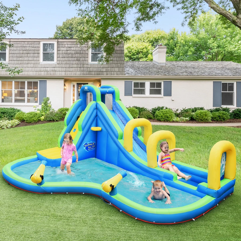 Inflatable Water Slide Kids Bounce House Castle Splash Pool X5947