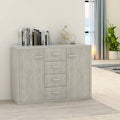 Light Gray Buffet Sideboard Cabinet with Two Doors and Four Drawers M4706
