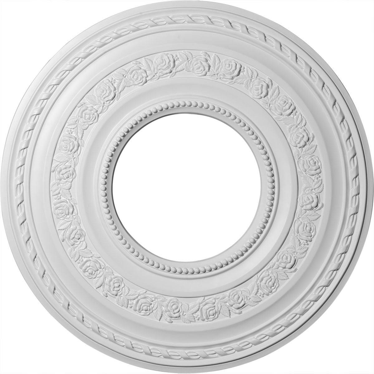 29 3/8x22OD x 11 5/8x22ID x 1 1/8x22P Hand-Painted Stone Ceiling Medallion E785
