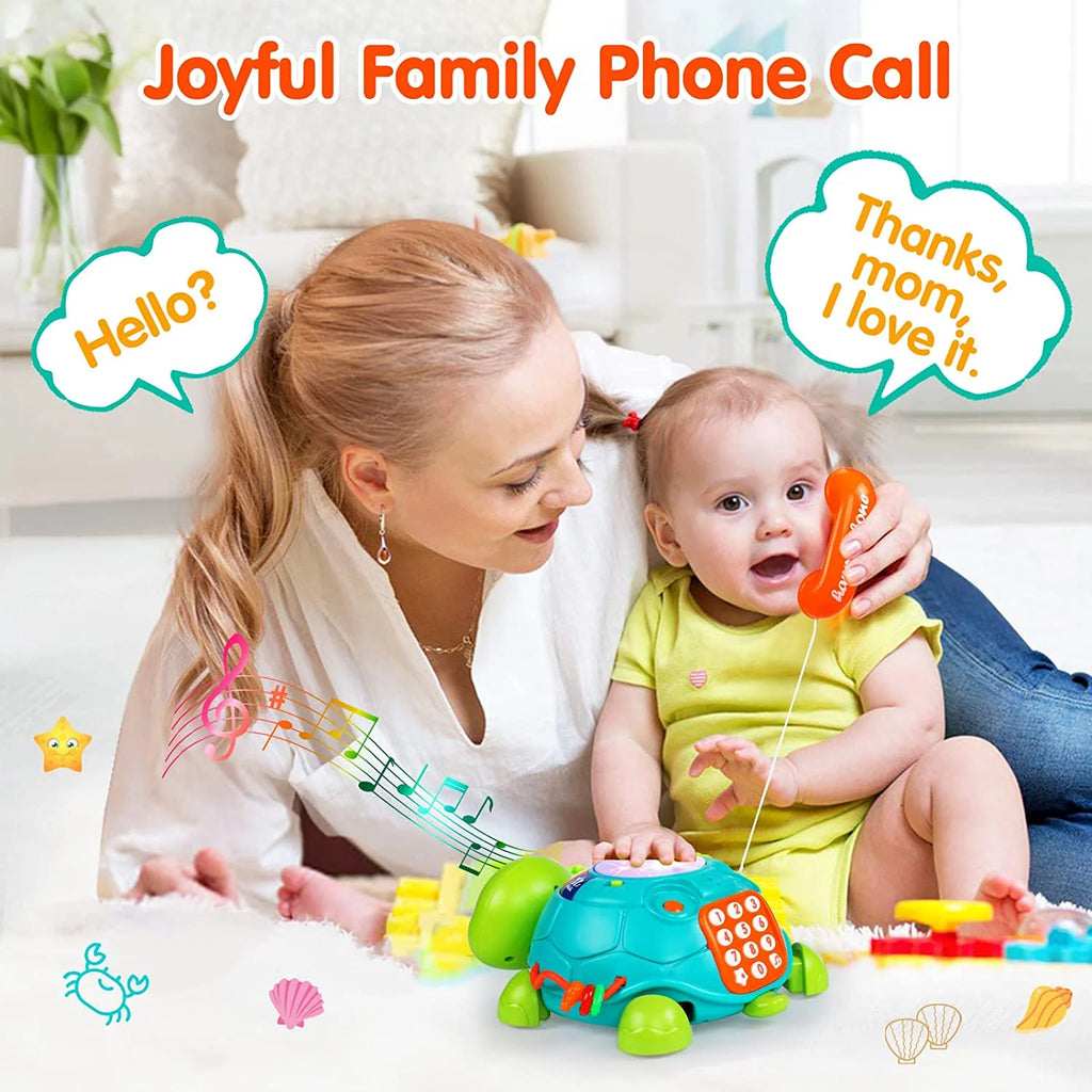 Musical Turtle Baby Toys with Letters Numbers Phone M740