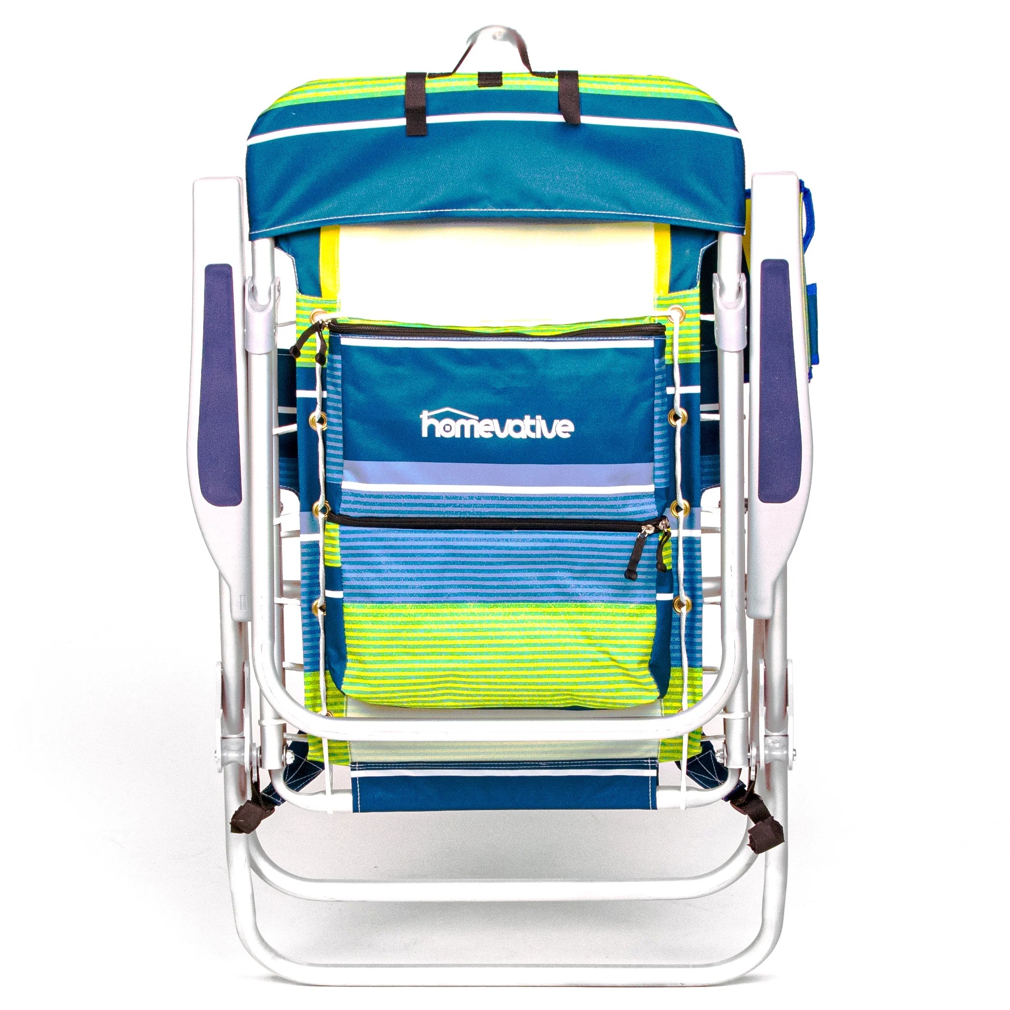Folding High Beach Chair with Towel Bar V914