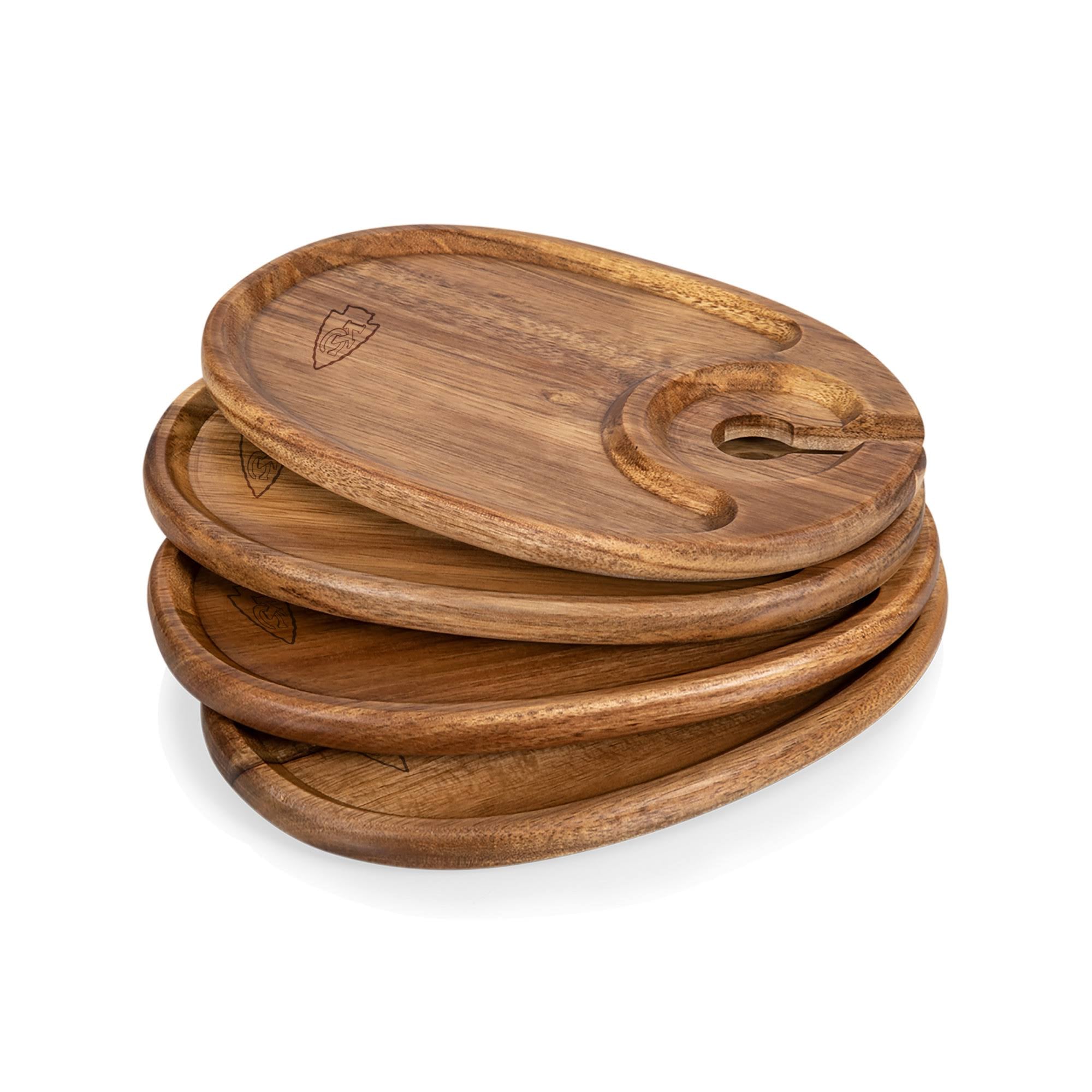 Brown Wine Appetizer Plates Set F445