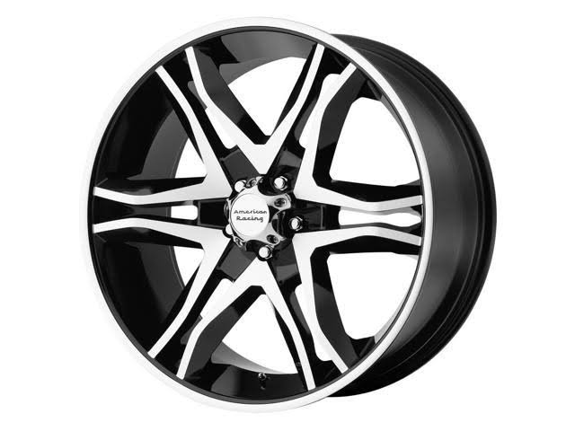 Black/Machined Wheel Rim 20x8.5 inch V524