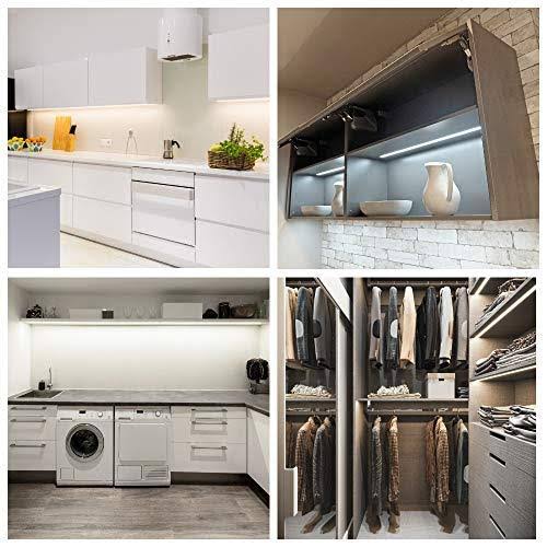 White Finish 12 Panels 12 inch LED Dimmable Under Cabinet Lighting Kit T847332