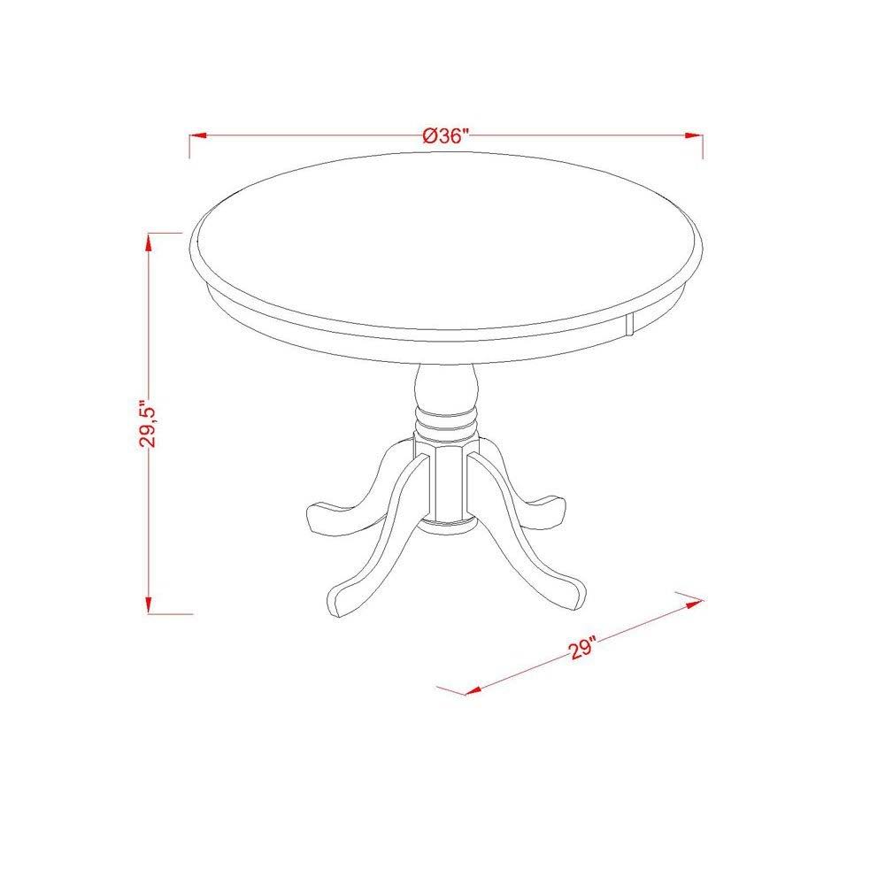 Antique Table Round with Black and Cherry Finish O74004
