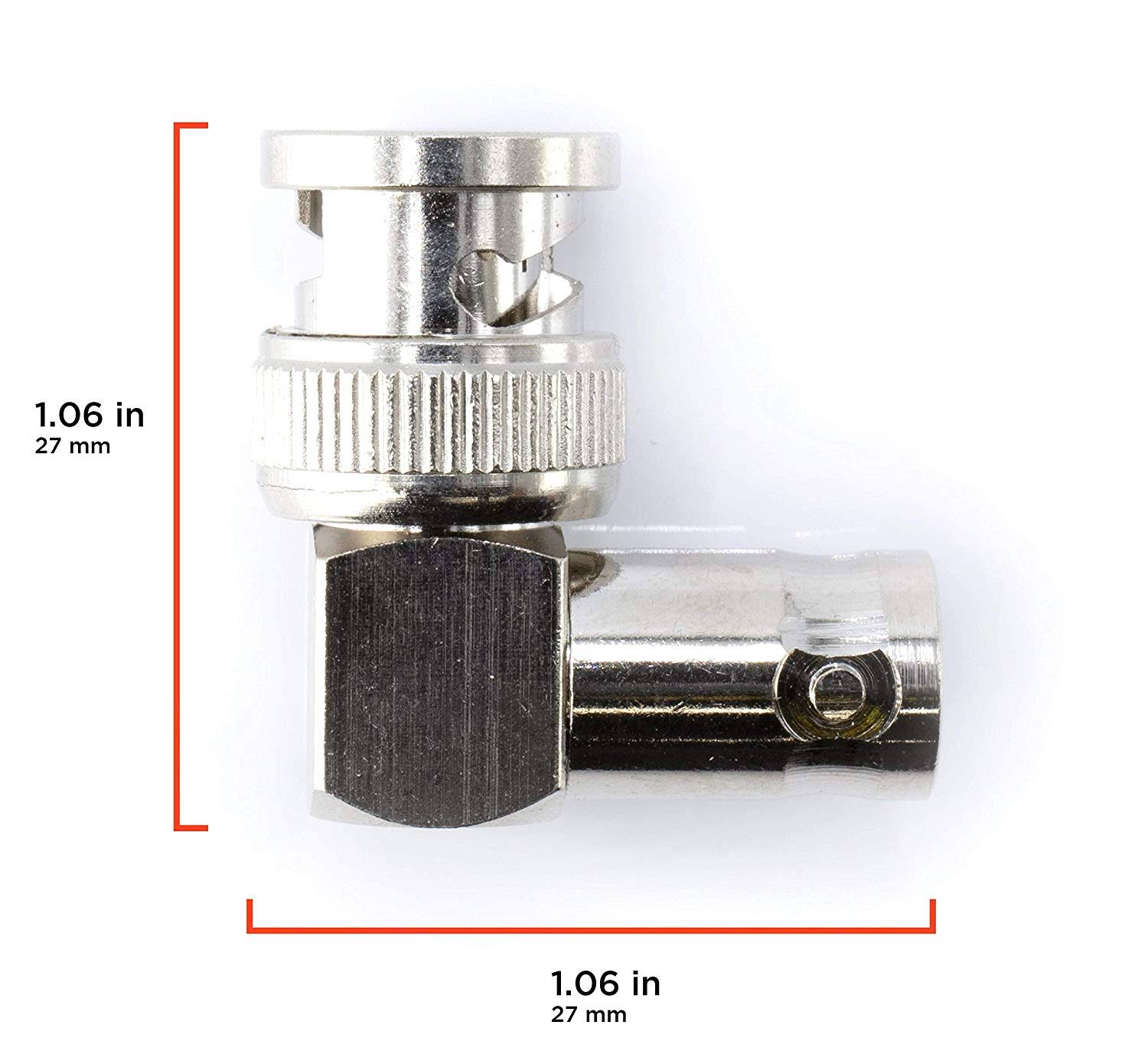 BNC Male to Female Elbow Adapter – 100 Pcs O550870