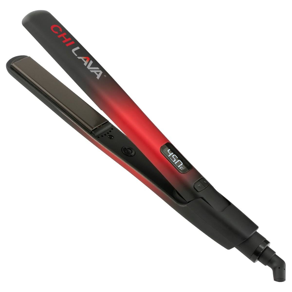 Black/Red Volcanic Ceramic Flat Iron K949