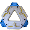 Inflatable Floating Island Lounge Raft with Cup Holders and Coolers - 6 Person Z743