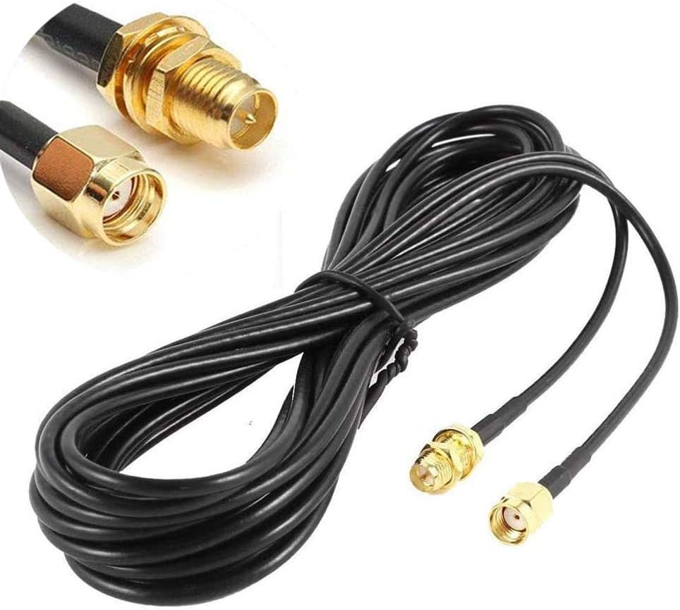 16ft RP-SMA Coaxial Extension Cable Male to Female Connector - 2Pack E977
