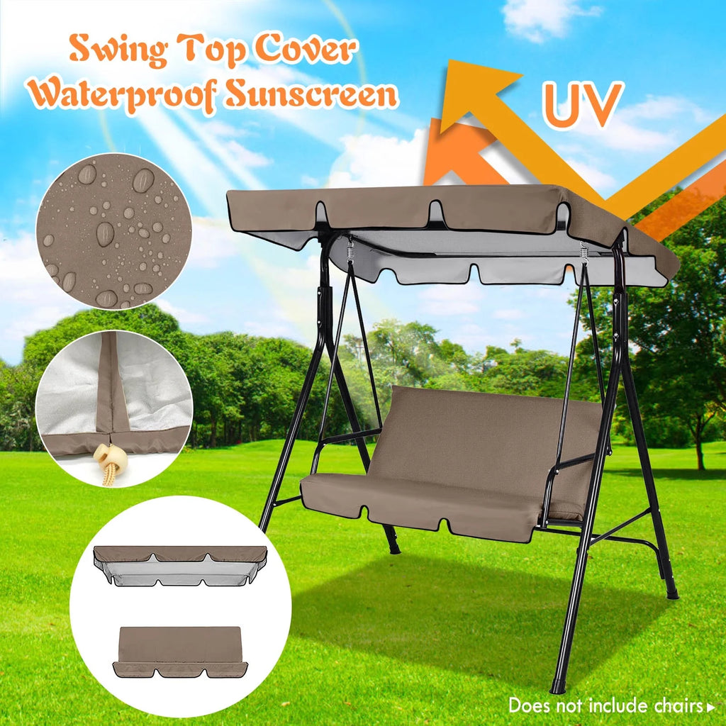 Outdoor Courtyard Swing Ceiling Cover Awning Rain Cover Replacement Cloth F52825