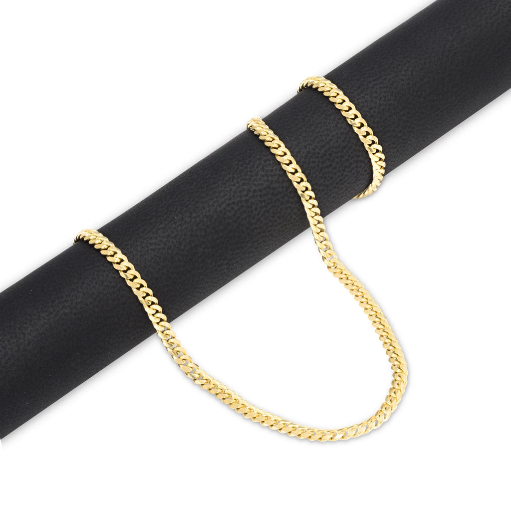 18K Yellow Gold Solid Miami Cuban Link Chain Pendant Necklace 16" - 30" A403