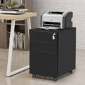 Black 3-Drawer Mobile Vertical Filing Cabinet I270127
