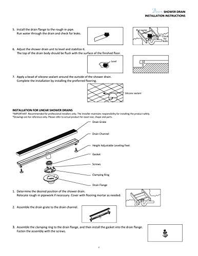 Linear Shower Drain 36x22L C285795