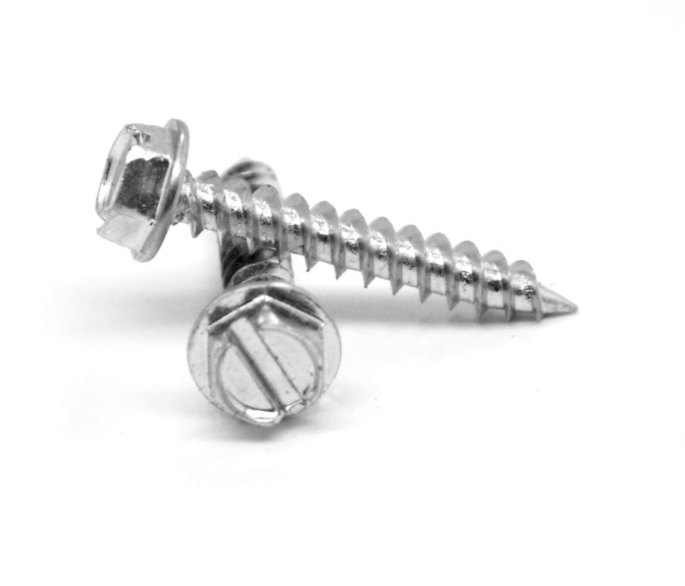 12-11 x 3x22 Sheet Metal Screw Slotted Hex Washer Head Type A Low Carbon Steel Zinc Plated Pk 1000 P767