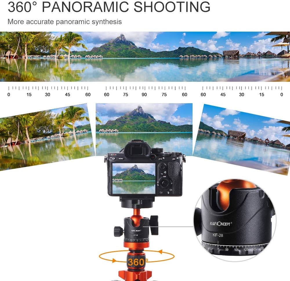 62'' Aluminum Camera Tripod with Detachable Monopod K53968