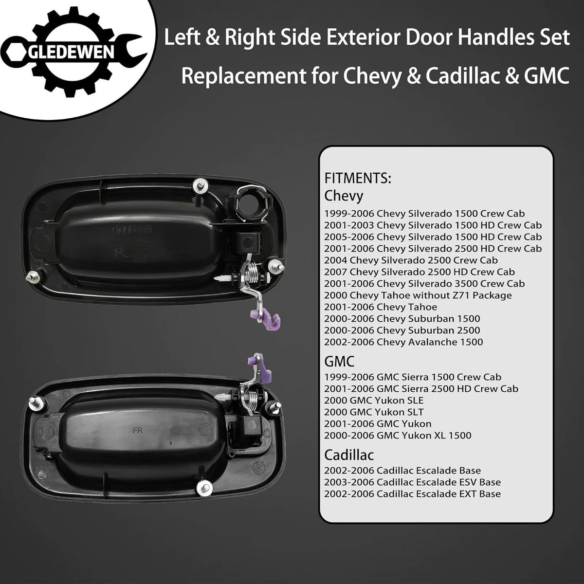 Exterior Door Handles Kit with Keyhole, Pack of 2 L8761