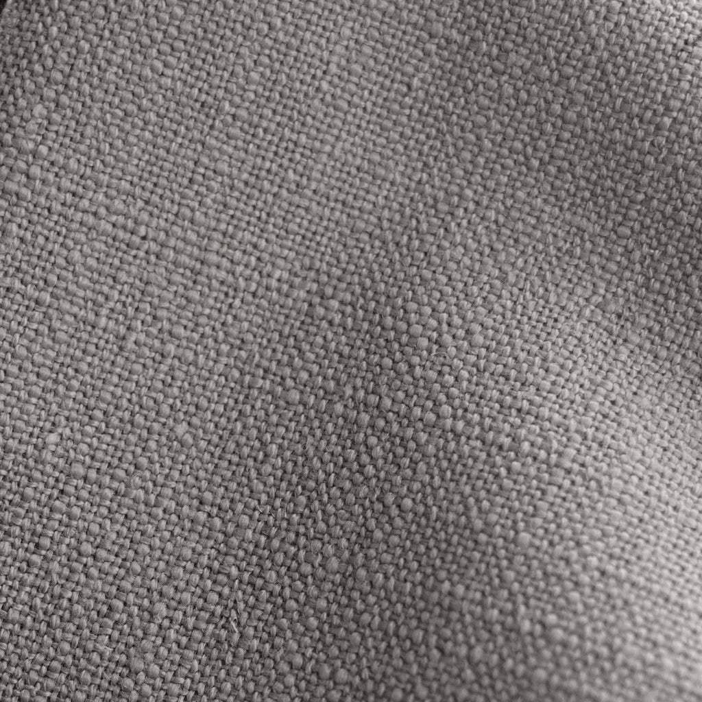 Black Linen Round Ottoman A4698