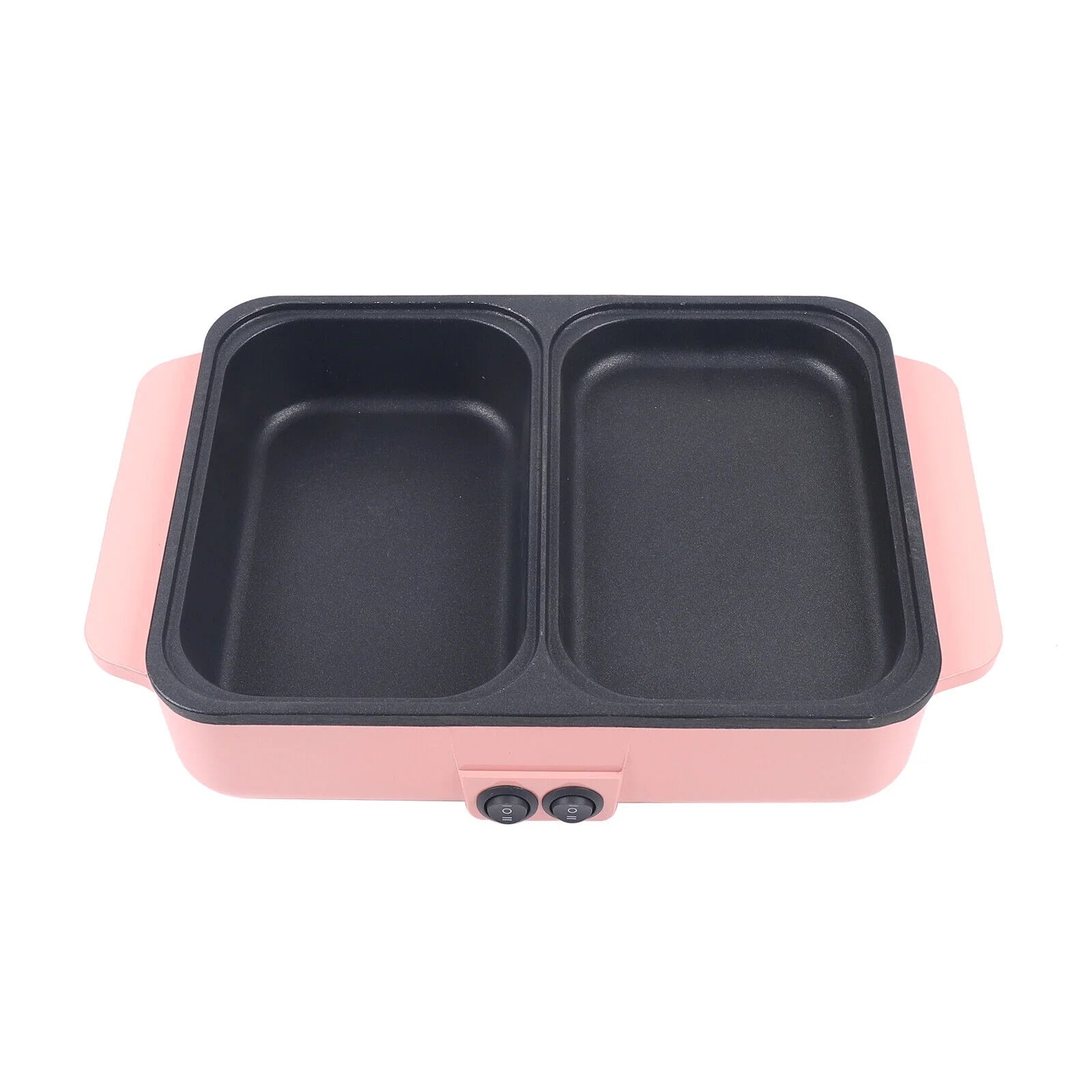 Pink Electric Hot Pot with Grill, Non-Stick Frying Pan F195786