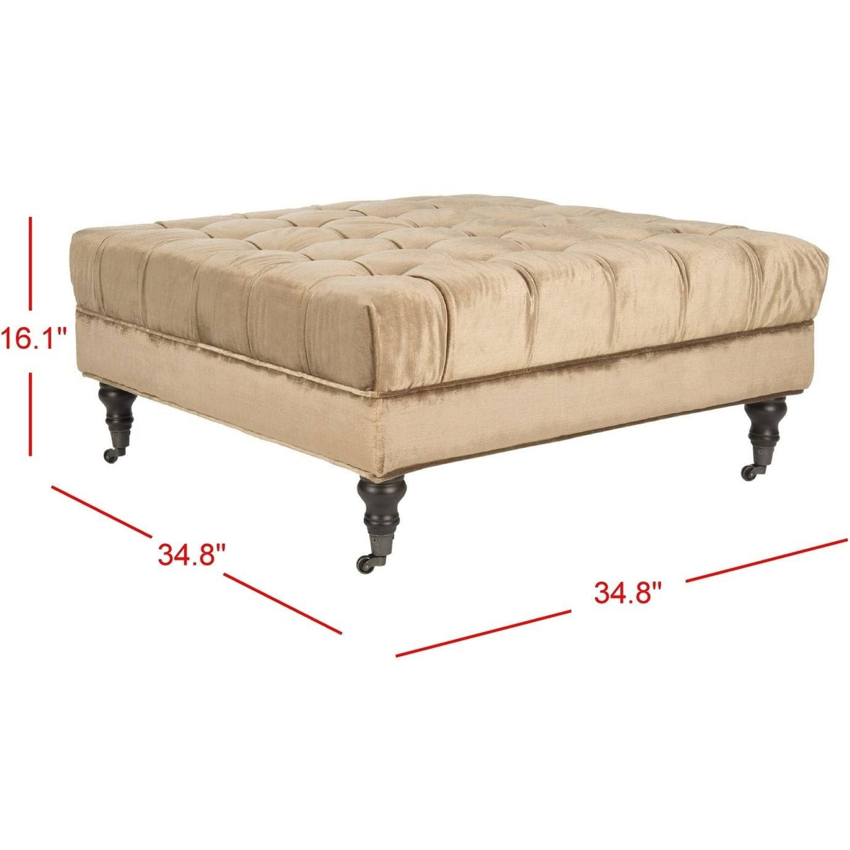 Gold Olive Cocktail Ottoman D32605