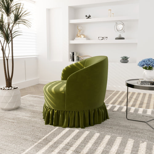 Olive Swivel Barrel Chair Z731