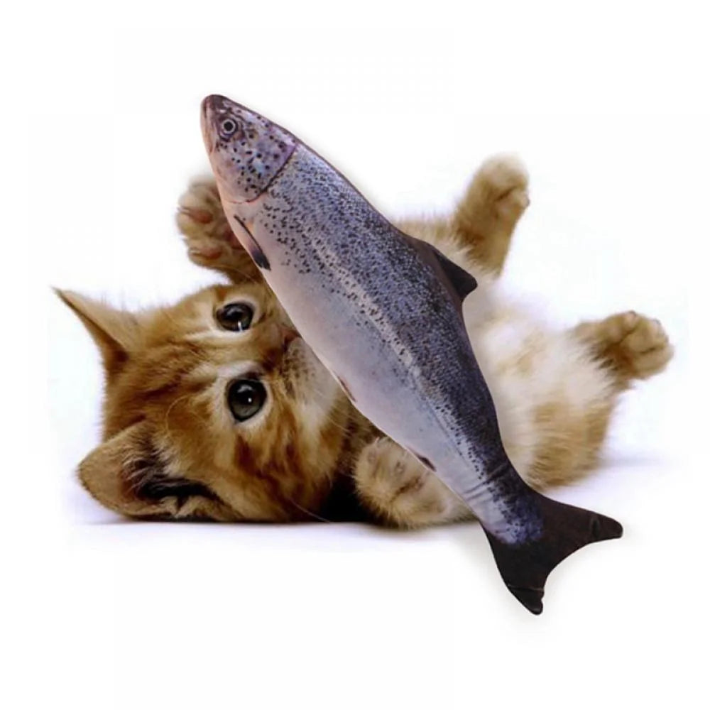 Realistic Flopping Fish Catnip Plush Cat Toy T745