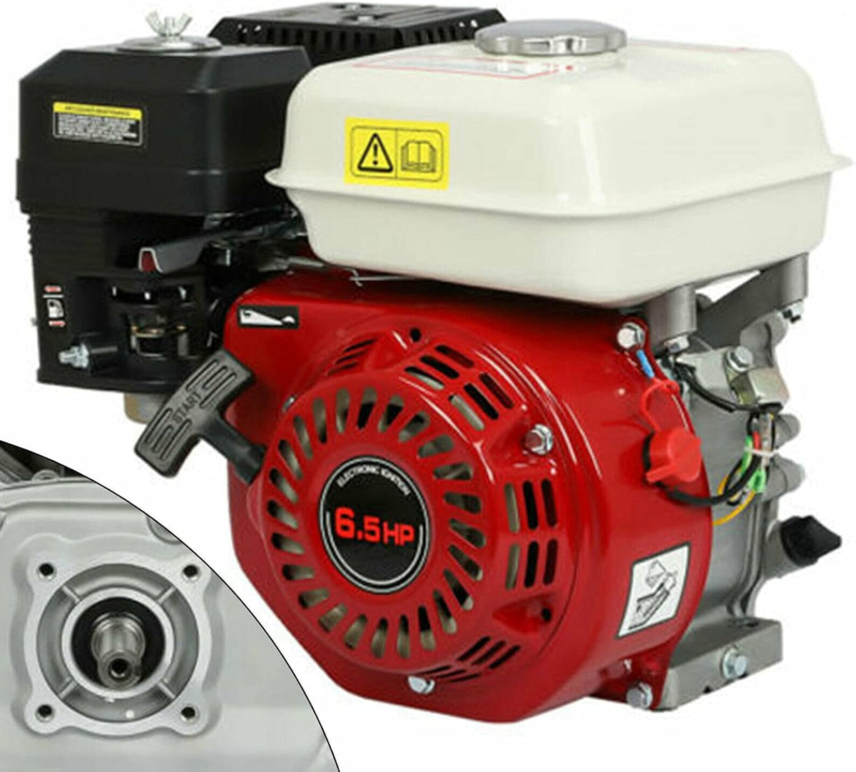 6.5HP 160CC Pull Start Gas Engine Motor 3600RPM Air Cooled Shaft Diameter 20mm X168