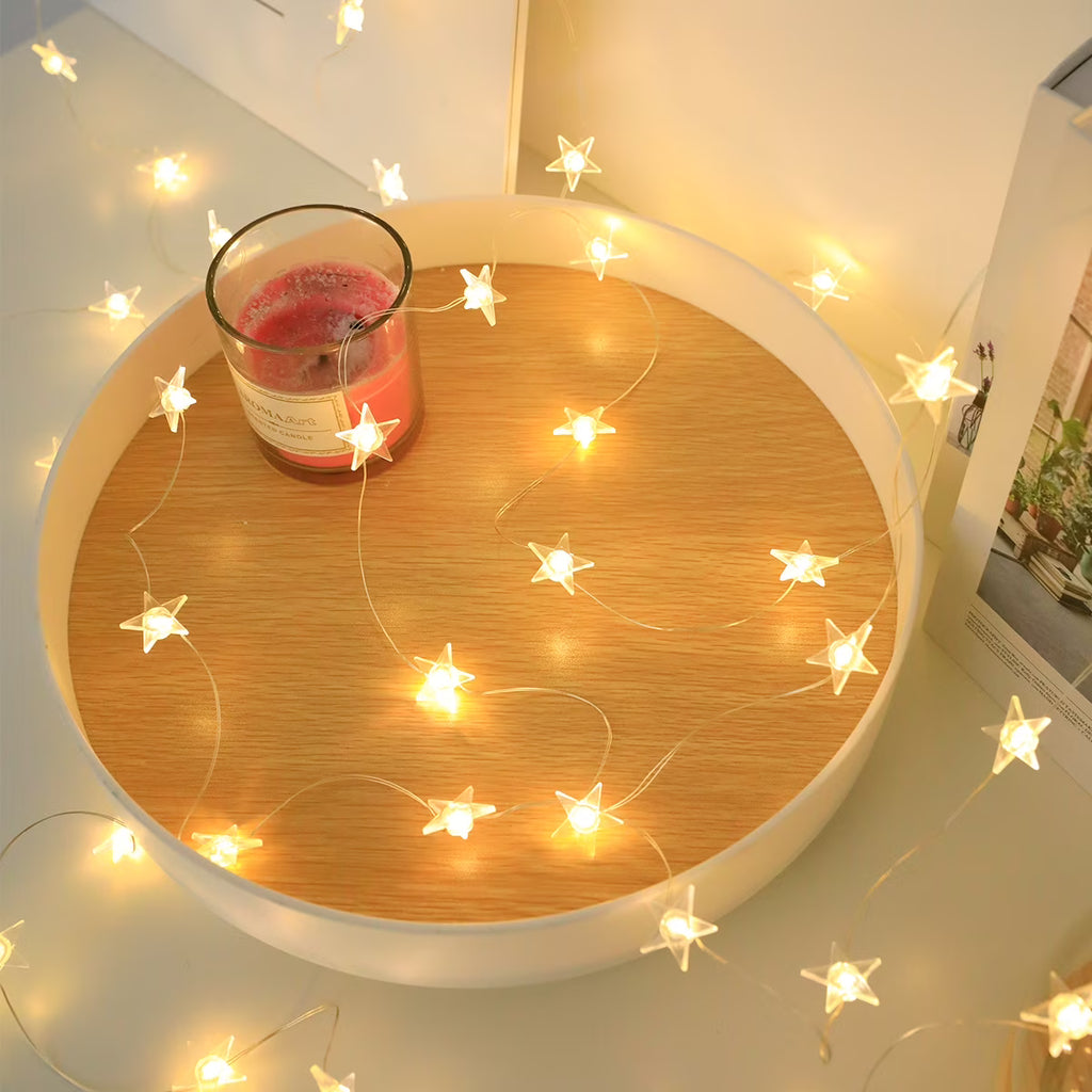 Star String Lights Waterproof Battery Operated Copper Wire Decorative String Light L8565
