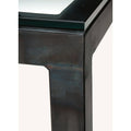 Clear Tempered Glass Bar Table with White Base E8735