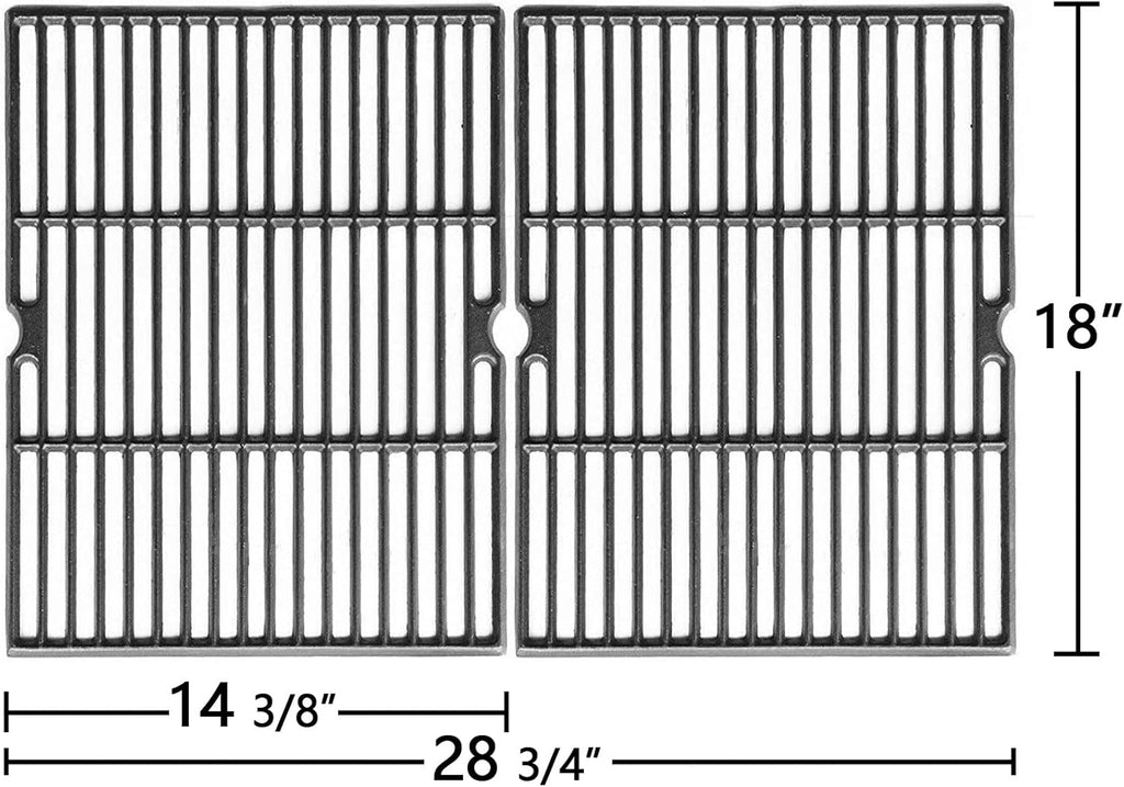 Cast Iron BBQ Grill Grates, 18 Inch, Set of 2 V807400