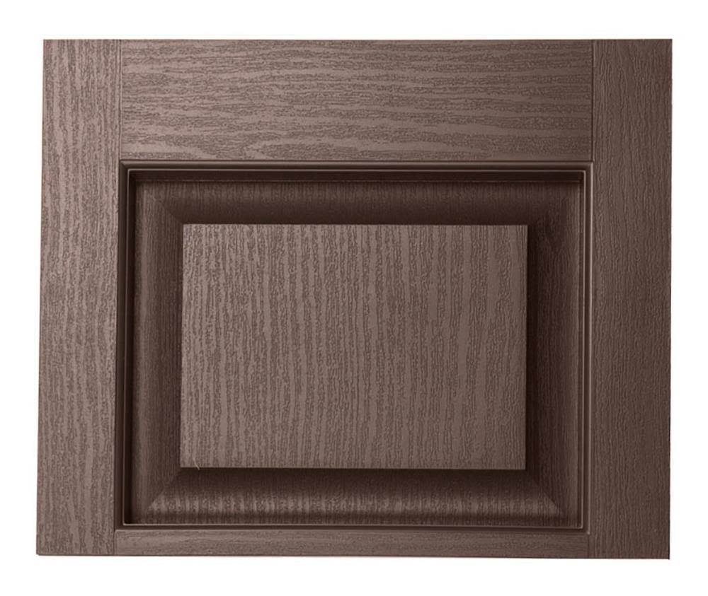 Brown Raised Panel Vinyl Exterior Shutters 2-Pack R279