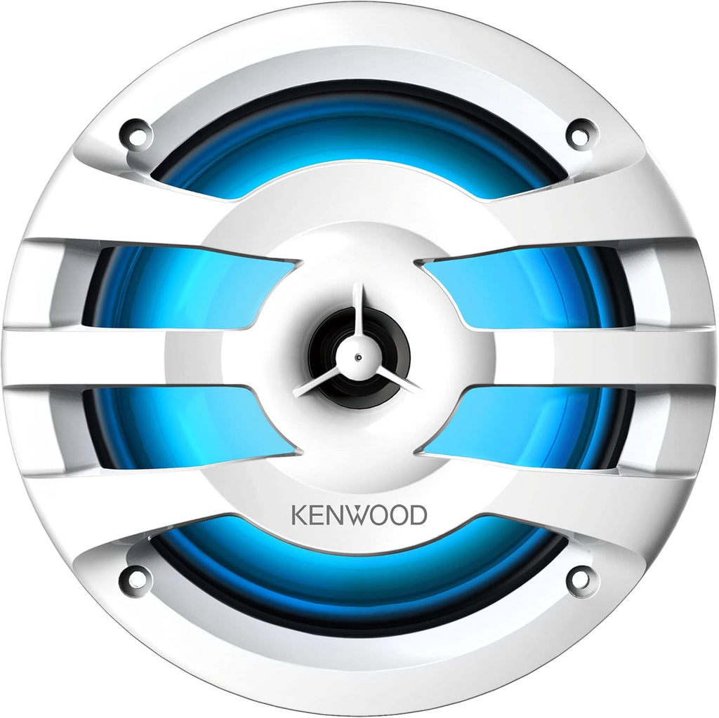 6-1/2" 2-Way Marine Speakers with Grilles (Pair) with Built-in LED Lights K1409