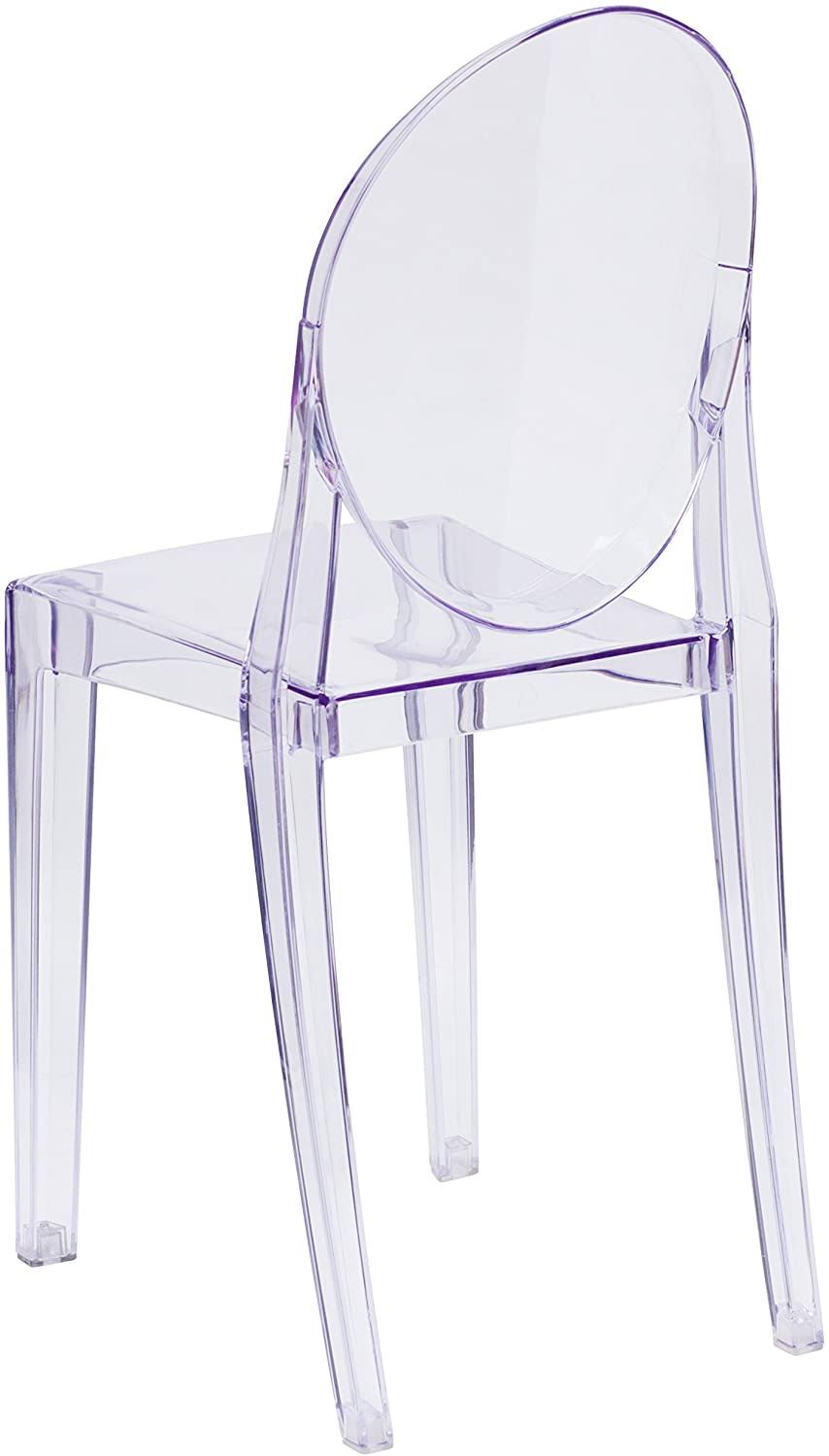 Transparent Crystal Dining Chair with Oval Back W880