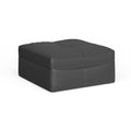 Grey Leather Ottoman E203