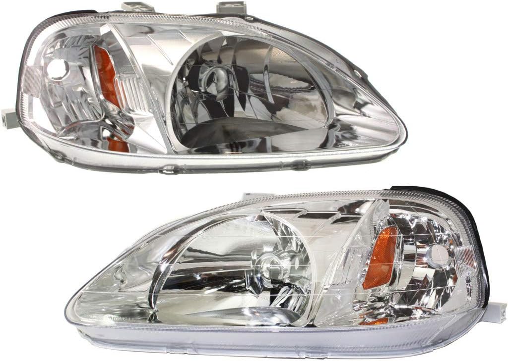 Headlight Assembly Unit Pair for Honda Civic 1999 2000 K984