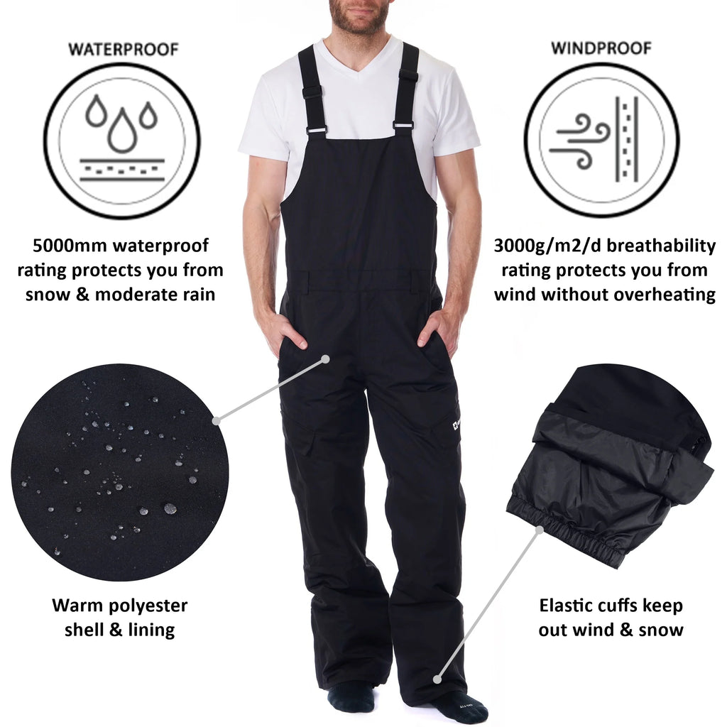 Waterproof Insulated Snow Bib Overalls A6030