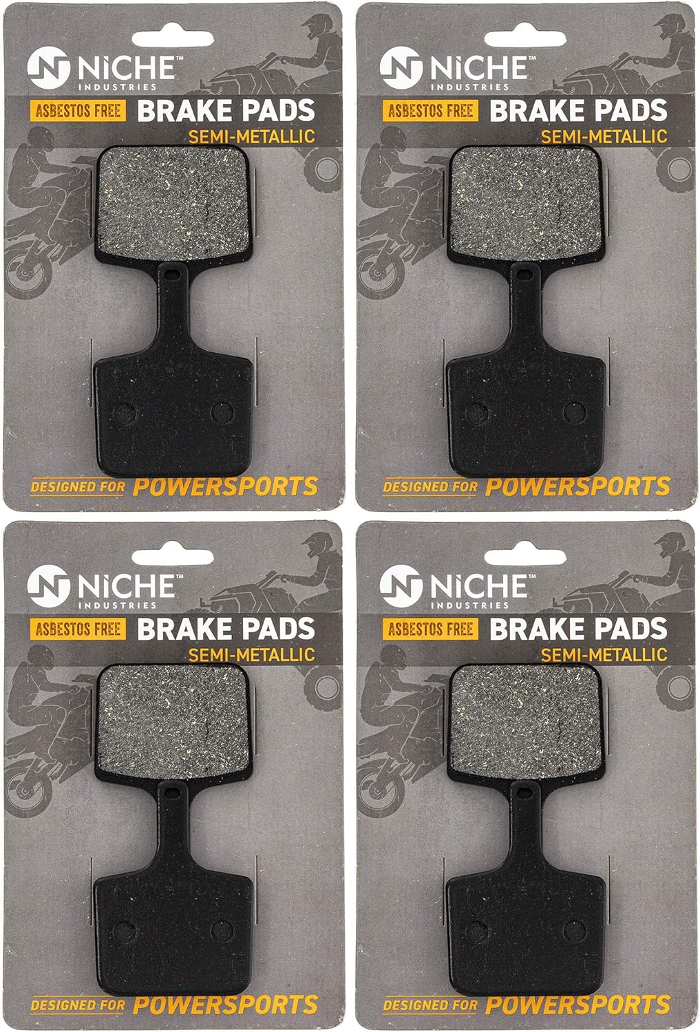 Brake Pad Set Rear Semi-Metallic 4 Pack M6632