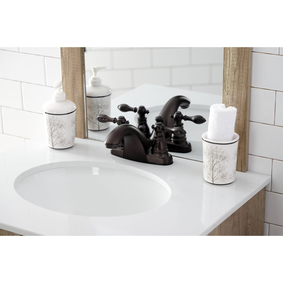 Brushed Nickel Centerset Bathroom Faucet M6370