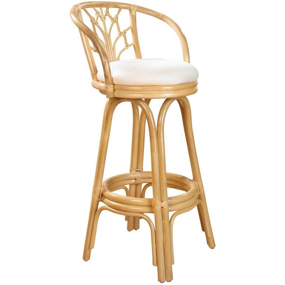 Swivel Rattan Counterstool in Natural Finish Z294