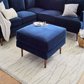 Petrol Performance Velvet Ottoman N5010