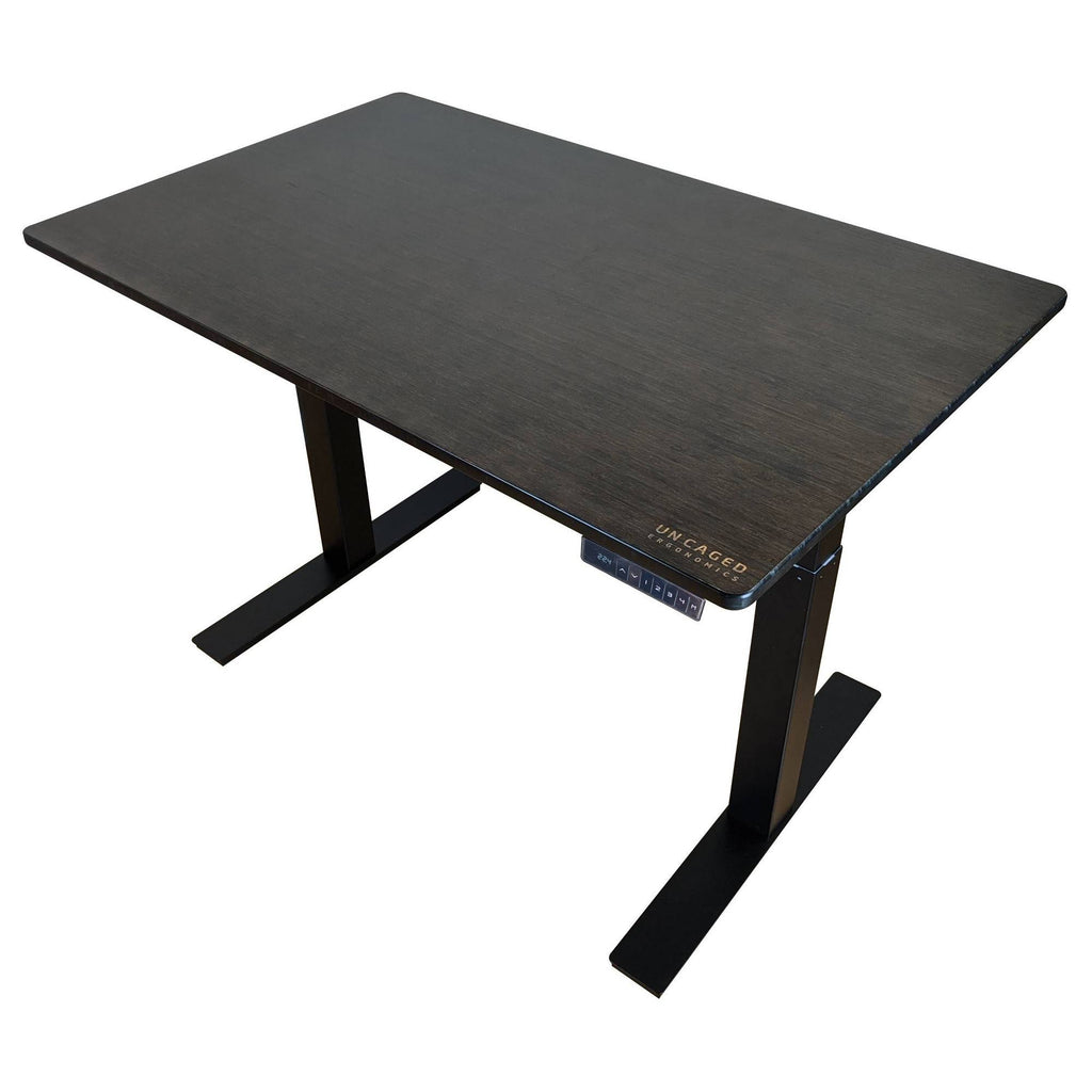 Black Bamboo Electric Adjustable Height Standing Desk M362472