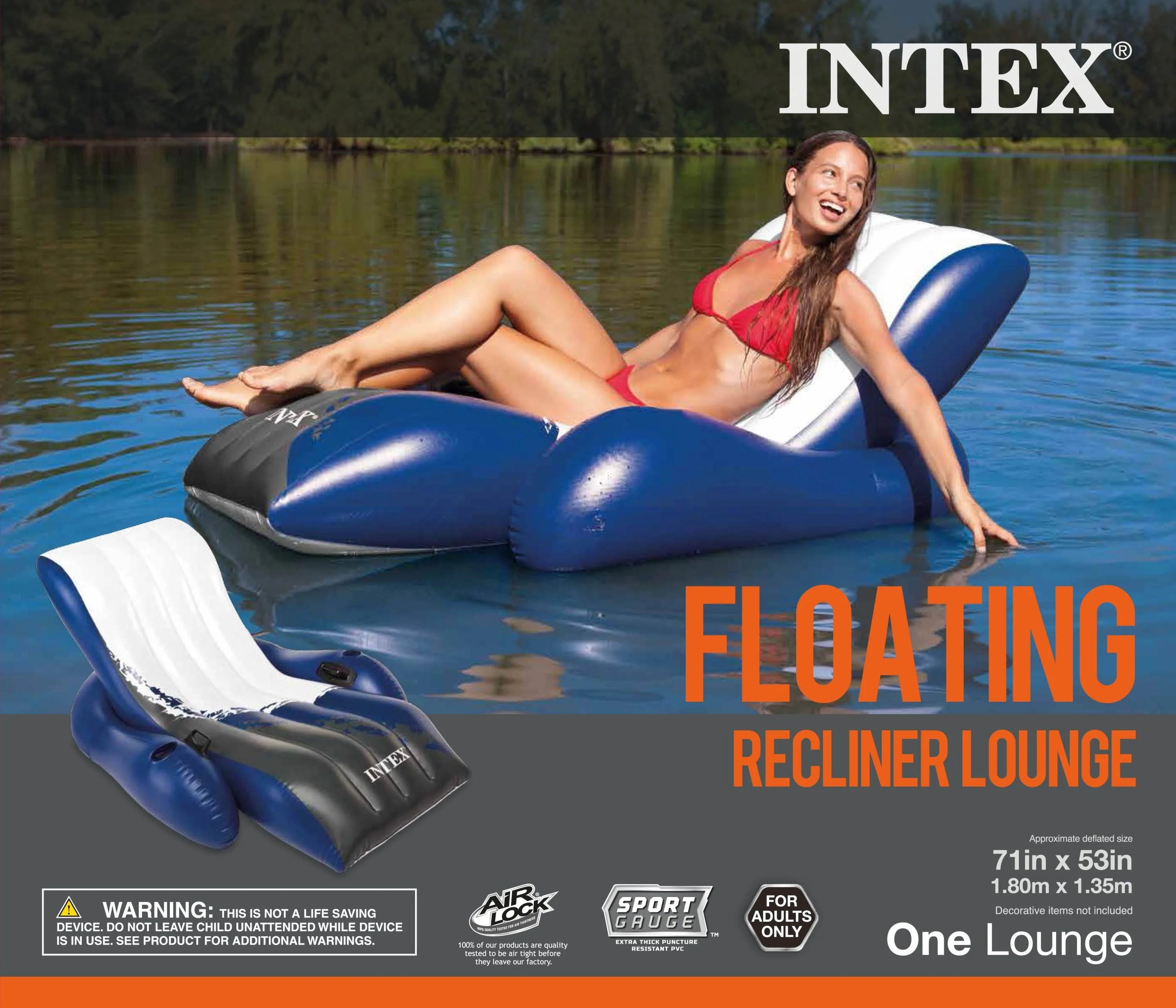 Floating Pool Lounger with Cup Holders K92065
