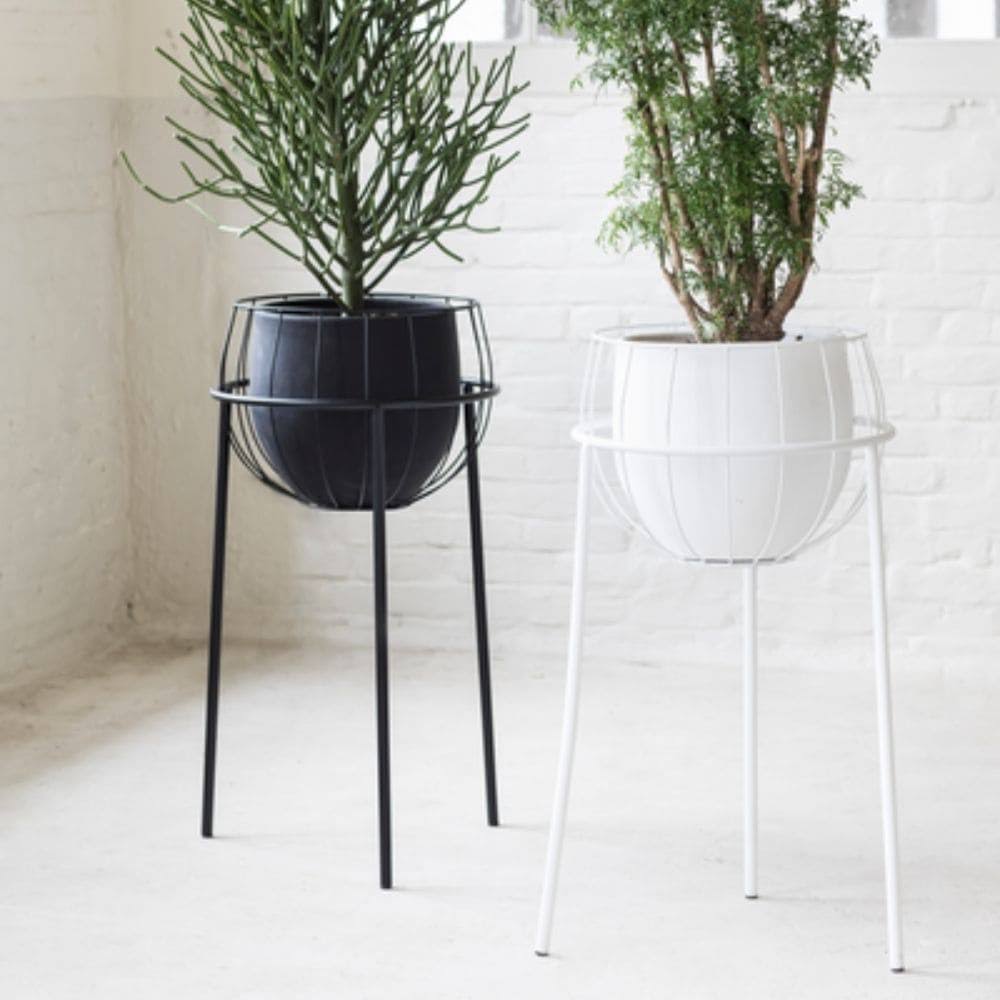 Black Plant Stand Cage with Pot K2809