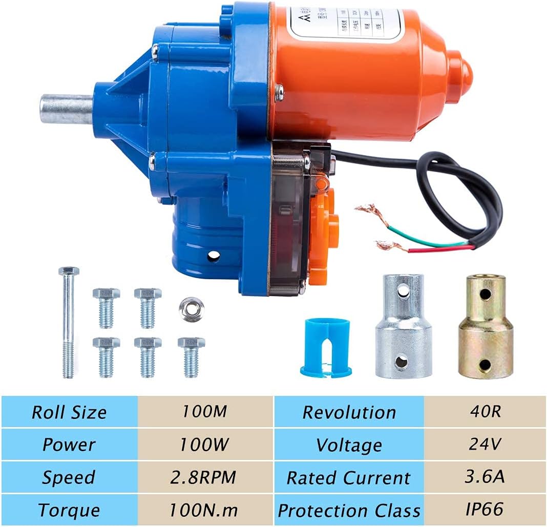 Electric Greenhouse Roll Up Motor 24V 100W L980930